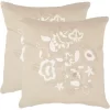 April Pillow (Set Of 2) - Beige - 18" X 18" - Safavieh -Northlight Store GUEST eba5cd5a 423a 4469 9646 6c1190308c8c