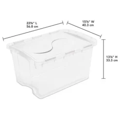 Sterilite 48 Quart Multipurpose Stackable Storage Box Tote Container With Hinged Lid And Handles For Home And Office Organization, Clear (6 Pack) 9 Sterilite 48 Quart Multipurpose Stackable Storage Box Tote Container With Hinged Lid And Handles For Home And Office Organization, Clear (6 Pack) -Northlight Store GUEST ec6c0bfb 2cc1 4b65 bfd2 822180dc2c8d
