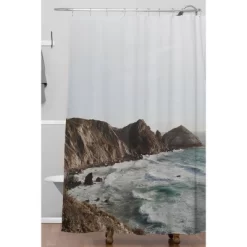 Almost Makes Perfect Big Sur Shower Curtain Blue - Deny Designs