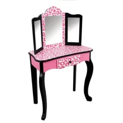 Fashion Leopard Prints Gisele Play Wooden Vanity Set Pink / Black - Teamson Kids 13 Fashion Leopard Prints Gisele Play Wooden Vanity Set Pink / Black - Teamson Kids -Northlight Store GUEST ed6443c6 0ae7 4f64 8d93 4da37504f1aa
