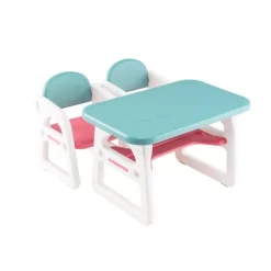 Costway 3-Piece Kids Table And Chair Set Toddler Activity Study Desk With Building Blocks -Northlight Store GUEST ed94da55 eb9c 40ec 88b9 28994d3d1081