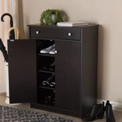 Dariell Modern And Contemporary Finished Shoe Cabinet Dark Brown - Baxton Studio -Northlight Store GUEST ee12ee50 8c04 4921 8a38 03208a2651ff