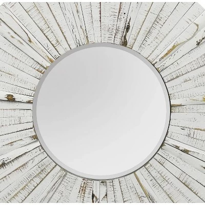Distressed Modern Farmhouse Wood Wall Mirror White - StyleCraft 3 Distressed Modern Farmhouse Wood Wall Mirror White - StyleCraft