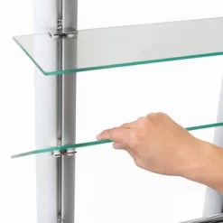 7" X 20" 2 Tier Adjustable Glass Shelf With Towel Bar Wall Shelf - Danya B. -Northlight Store GUEST eec2bf29 9a76 4ea5 8bdf e5a593f81209