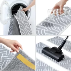 SussexHome Stone Design Cotton Anti-Slip Stair Treads, 9” X 28“ -Northlight Store GUEST eed3730e a6d1 4597 a6e7 4c691e6bbfdd