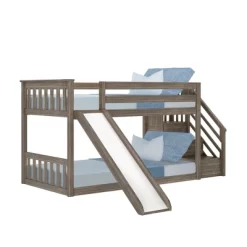 Max & Lily Twin Low Bunk Bed W/ Staircase And Slide -Northlight Store GUEST eed7d28f 7936 409e a7eb f7504ebdae50