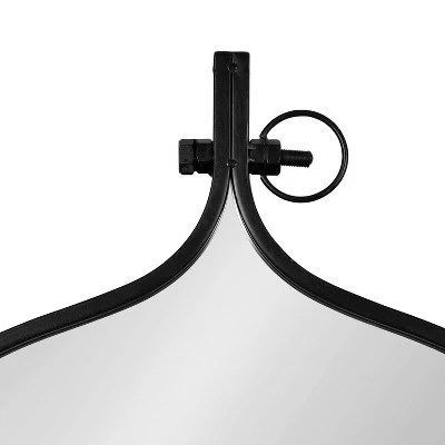 30" X 37" Yitro Metal Framed Wall Mirror Black - Kate & Laurel All Things Decor 4 30" X 37" Yitro Metal Framed Wall Mirror Black - Kate & Laurel All Things Decor - Image 2