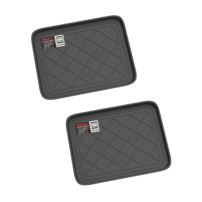 All Weather Boot Tray - Small Water-Resistant Plastic Utility Shoe Mat For Indoor And Outdoor Use In All Seasons By Stalwart (Set Of Two, Dark Grey) 9 All Weather Boot Tray - Small Water-Resistant Plastic Utility Shoe Mat For Indoor And Outdoor Use In All Seasons By Stalwart (Set Of Two, Dark Grey) - Image 7