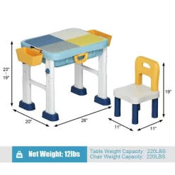 Costway 6 In 1 Kids Activity Table Set W/ Chair Toddler Luggage Building Block Table -Northlight Store GUEST f0e8d604 8d4f 40b0 b6e6 cde91156db23