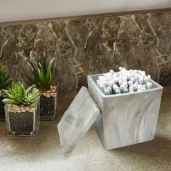 Stone Hedge Resin Decorative Bathroom Vanity Countertop Storage Organizer Canister Jar - Nu Steel 9 Stone Hedge Resin Decorative Bathroom Vanity Countertop Storage Organizer Canister Jar - Nu Steel -Northlight Store GUEST f12439c4 22cb 4da1 a0bc 580c1b65857b