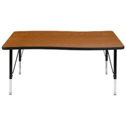Flash Furniture 28"W X 47.5"L Rectangle Wave Flexible Collaborative Thermal Laminate Activity Table - Height Adjustable Short Legs -Northlight Store GUEST f171fa3c f4d8 455b 9b33 a7c0e8942b3a