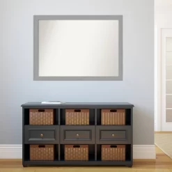 42" X 31" Non-Beveled Bathroom Wall Mirror Brushed Nickel - Amanti Art -Northlight Store GUEST f1968403 5d56 41dd a178 483676ade7ac