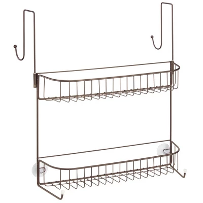 MDesign Metal Bathroom Over Door Hanging Shower Caddy, X-Wide 12 MDesign Metal Bathroom Over Door Hanging Shower Caddy, X-Wide - Image 10