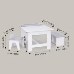 Fantasy Fields - Little Artist Monet Play Art Table Kids Furniture - White/Gray -Northlight Store GUEST f243e9b6 c00c 470b 815a fbb1a04c020c