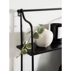 21" X 32" Walters Wood/Metal 3 Tier Shelving Black - Kate & Laurel All Things Decor -Northlight Store GUEST f41a27f8 c30f 4e82 8d8e 79820d7dbbb3