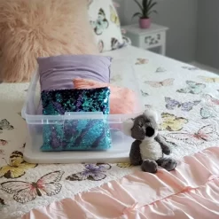 Homz 28 Quart Snaplock Clear Plastic Storage Tote Container Bin With Secure Lid And Handles For Home And Office Organization, 2 Pack -Northlight Store GUEST f43b4ce5 6582 4418 8cc6 e34ad8de95d4