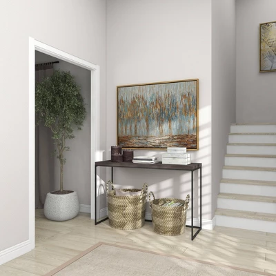 Canvas Tree Framed Wall Art With Gold Frame Gold - Olivia & May 8 Canvas Tree Framed Wall Art With Gold Frame Gold - Olivia & May - Image 6