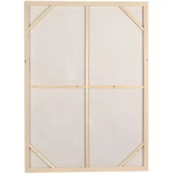 Canvas Abstract Watercolor Blotch Framed Wall Art With Gold Foil Accent Blue - Olivia & May