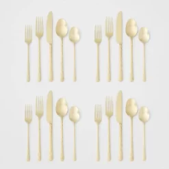 20pc Cherryfield Champagne Flatware Set - Threshold™ -Northlight Store GUEST f6924981 0d4b 401a 85b9 7da17569d4aa