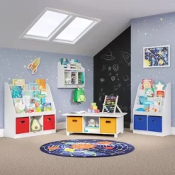 Kids' Book Nook Wall Shelf With Cubbies And Book Rack White - RiverRidge Home -Northlight Store GUEST f6971601 7b60 44d4 bddc a0656f54d0cc