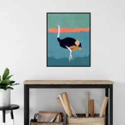 22" X 28" Ostrich By Pamela Munger Framed Canvas Wall Art Black - Amanti Art -Northlight Store GUEST f732c236 75b8 420c b7c9 a2ecdf1cdbbb