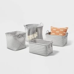 Large Woven Rectangular Storage Basket Gray/White - Brightroom™ -Northlight Store GUEST f7afc392 cd5f 4f5b b71c de34f8204ec5