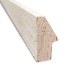 19" X 25" Non-Beveled Hardwood Wedge Whitewash Wood Wall Mirror - Amanti Art