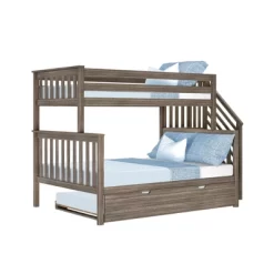 Max & Lily Twin Over Full Staircase Bunk Bed With Trundle -Northlight Store GUEST f8d6cc25 498b 4f4c 8efc 0870b21ad049