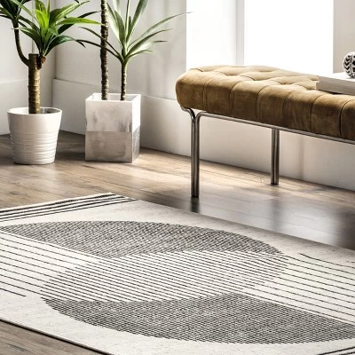 NuLOOM Blaire Contemporary Solar Eclipse Area Rug 10 NuLOOM Blaire Contemporary Solar Eclipse Area Rug - Image 8