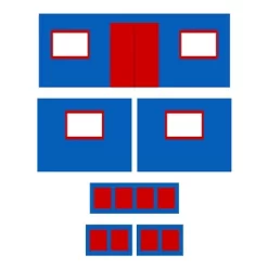 Kids' Junior Metal Loft Bed With Storage Steps And Curtain Set Black/Blue - Room & Joy -Northlight Store GUEST f9beea83 cc27 4ed6 b65b f85590c8b3f5