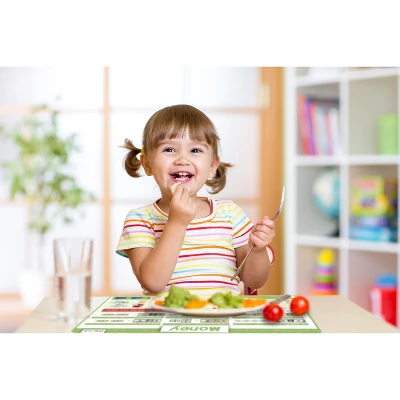 Merka Kids Educational Placemats For Kids Placemats Wipeable Set Of 4 Wipeable Silicone Mats Time Money Calendar & Season 4 Merka Kids Educational Placemats For Kids Placemats Wipeable Set Of 4 Wipeable Silicone Mats Time Money Calendar & Season - Image 2