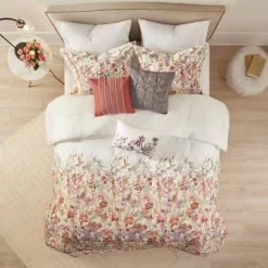 Julia 7pc Cotton Printed Comforter Set Off White/Red/Lavender 23 Julia 7pc Cotton Printed Comforter Set Off White/Red/Lavender -Northlight Store GUEST f9ffa03c d52a 4709 a79f 9cea89fd3d06