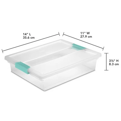 Sterilite Large Clear Plastic Stackable Storage Container Bin Box Tote With Clear Latching Lid Organizing Solution For Home & Classroom 3 Sterilite Large Clear Plastic Stackable Storage Container Bin Box Tote With Clear Latching Lid Organizing Solution For Home & Classroom