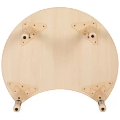 Emma And Oliver 25.125"W X 35.5"L Crescent Natural Plastic Adjustable Activity Table-Seats 4 -Northlight Store GUEST faef9e46 3cb2 40ec a568 94c57803921f