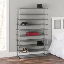 Home Basics 50 Pair Non-Woven Multi-Purpose Stackable Free-Standing Shoe Rack, Grey 13 Home Basics 50 Pair Non-Woven Multi-Purpose Stackable Free-Standing Shoe Rack, Grey -Northlight Store GUEST fbfa7709 a270 443c 82f1 5388fb801313
