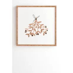 Orara Studio Mistletoe Illustration Bamboo Framed Wall Art - Deny Designs -Northlight Store GUEST fc61c09d 4535 4ff6 ae89 42fa32be5aa1