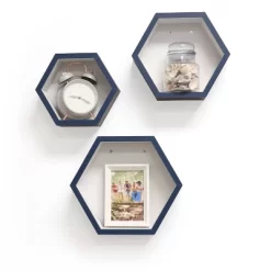8" X 10" X 12" Set Of 3 Hexagon Shelves For Kids' Room - InPlace -Northlight Store GUEST fcce3681 4fcf 4789 98f1 3500dbba66cb