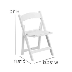 Flash Furniture Kids Folding Chairs With Padded Seats | Set Of 2 White Resin Folding Chair With Vinyl Padded Seat For Kids -Northlight Store GUEST fce8f1f2 9ea5 4387 9b0d 44f5bcb78cc3 1