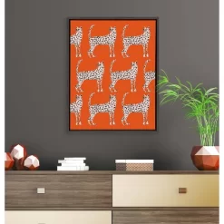 18" X 24" Sylvie Sassy Pink Cheetahs By Kendra Dandy Framed Wall Canvas Gray - Kate & Laurel All Things Decor -Northlight Store GUEST fd2f6bde f85e 4c11 8e73 acb7e0110894