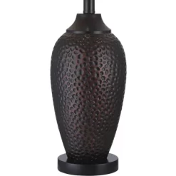 Franklin Iron Works Kaly Rustic Industrial Table Lamps 25" High Set Of 2 Hammered Oiled Bronze With USB Charging Port Faux Leather Drum Shade For Desk 11 Franklin Iron Works Kaly Rustic Industrial Table Lamps 25" High Set Of 2 Hammered Oiled Bronze With USB Charging Port Faux Leather Drum Shade For Desk -Northlight Store GUEST fdc17f6a 67ee 455a 9d71 d0dea157ca5a