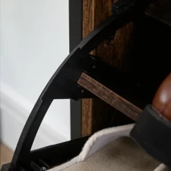 HOMCOM Shoe Cabinet With 2 Flip Doors, Slim 2-Drawer Shoe Cupboard With Divider And Open Compartment For 12 Pairs Of Shoes, Rustic Brown -Northlight Store GUEST fe6f3f13 ae89 47f9 938d be754a06caca