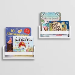 2pk Kids' 10" Floating Wall Mount Bookshelf Set White - RiverRidge Home -Northlight Store GUEST fe817720 8317 4443 9e28 6e054c23eaba