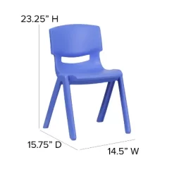 Flash Furniture 4 Pack Blue Plastic Stackable School Chair With 13.25'' Seat Height -Northlight Store GUEST ff3d138b 5be4 4dc6 a9f8 01d46dbe2393