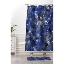 Ninola Design Ink Splatter Night Bath Mat Blue - Deny Designs -Northlight Store GUEST ff4cee7d 6d60 48f3 ad10 b12952e41697
