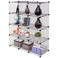 Costway 12 Cube Grid Wire Organizer Wardrobe Shelves Bookcase DIY -Northlight Store GUEST ff4fb1a6 1b64 4e15 b18a ecd0fa52c0f6