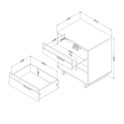 Fynn Nightstand With Cord Catcher - South Shore -Northlight Store GUEST ff517ddc e2cc 4549 b356 50673a6df909