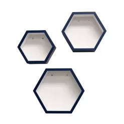8" X 10" X 12" Set Of 3 Hexagon Shelves For Kids' Room - InPlace -Northlight Store GUEST ffd6b925 e70e 4303 8d63 78675ef0a395
