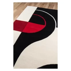 3'6"x5'6" Geometric Tufted Accent Rug Black - Momeni -Northlight Store GUEST ffe2805c d732 4d92 999b 9e2b67e42dc5